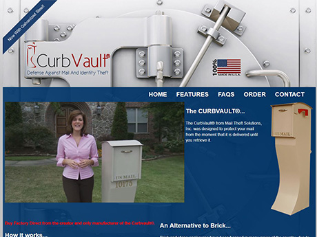 screenshot of curbvault.com website