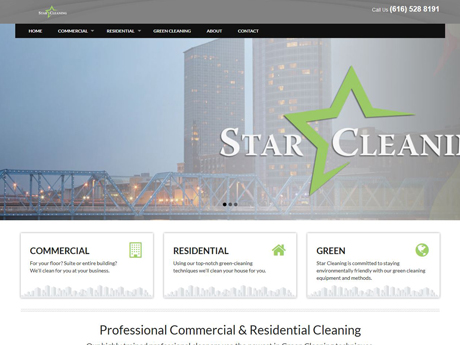 screenshot of starcleaninggr.com website